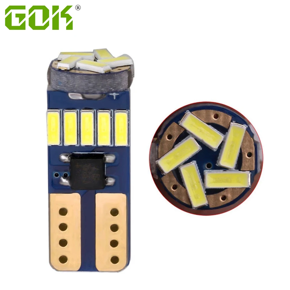10 шт. T10 светодиодный W5w Canbus 15 Светодиодный 4014 smd без ошибок 194 168 интерьер