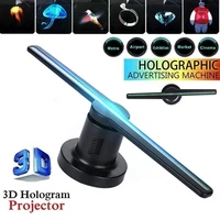 3d hologram dispaly projector fan 224 leds with 16g tf holographic business player party decorations 3d hologram projector fan