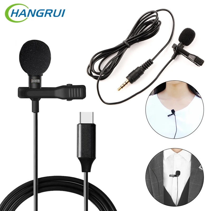 HANGRUI мини отворот клип на микрофон конденсаторный диктофон использовать тип c/3 55