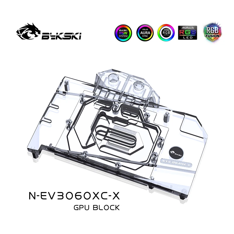 Bykski GPU Water Block for Public EVGA RTX 3060 XC 12GB Graphics Card cooled/with backplane Radiator coolling N-EV3060XC-X | Компьютеры и