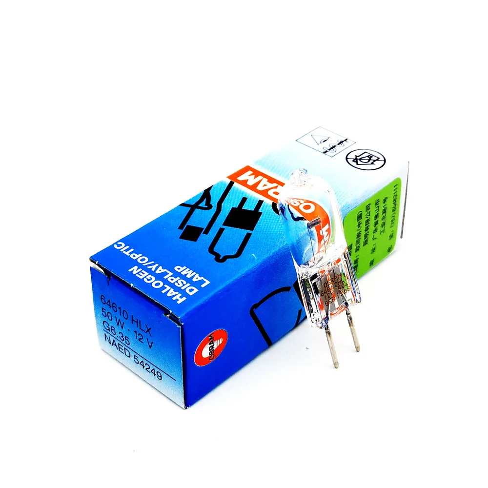 

Оригинальный OSRAM HLX 64610 12 В 50 Вт микроскоп разрезная лампа 12 В 50 Вт