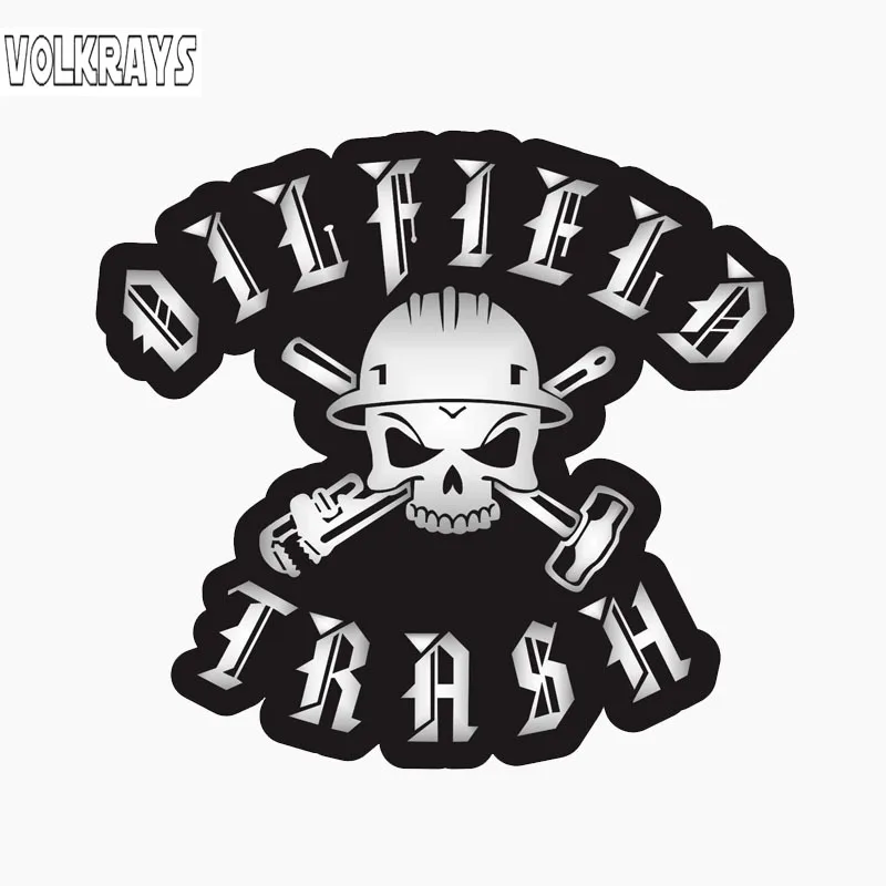 Volkrays крутая наклейка на автомобиль нефтяное поле мусор череп инструменты личные
