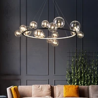 led nordic iron glass bubble black silver designer led lamp led light pendant lights pendant lamp pendant light for dinning room