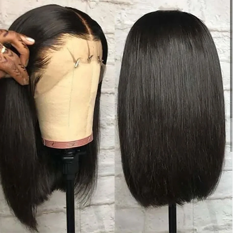 Парик Из прямых волос бразильский Боб парик MIHAIR 13*4 парики из человеческих на