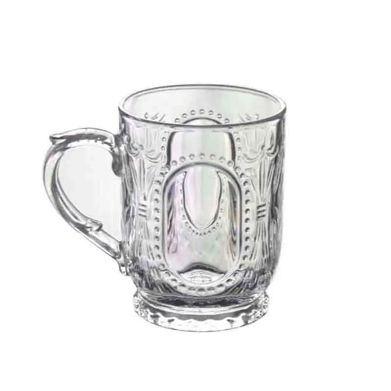 Ins в европейском стиле Чашка Сока рельеф Французский роскошный Стекло чашка с
