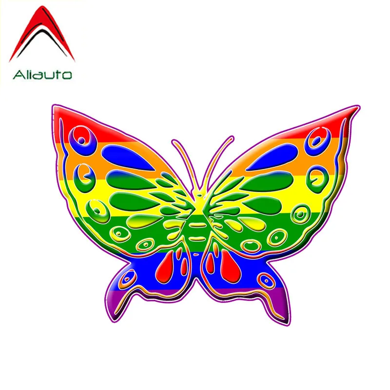 Aliauto креативные автомобильные стикеры бабочка Гей Радуга Декор ПВХ наклейка