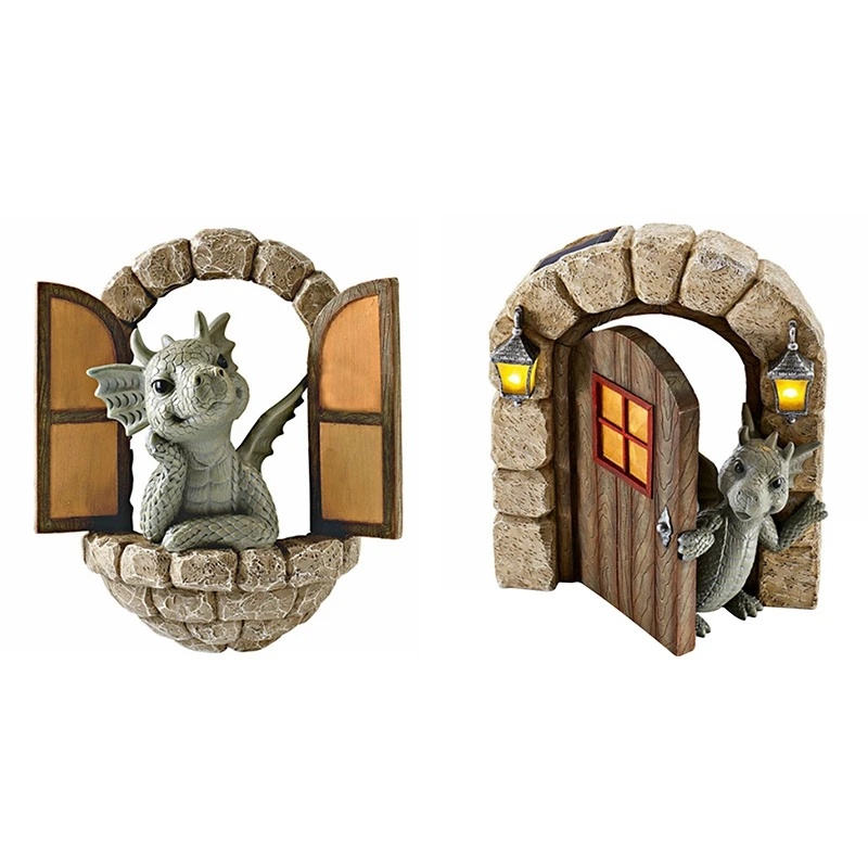 

Dinosaur Resin Ornaments Door Tree Courtyard Crafts Garden Outdoor Yard Decor Dinosaur Sculpture Dragon