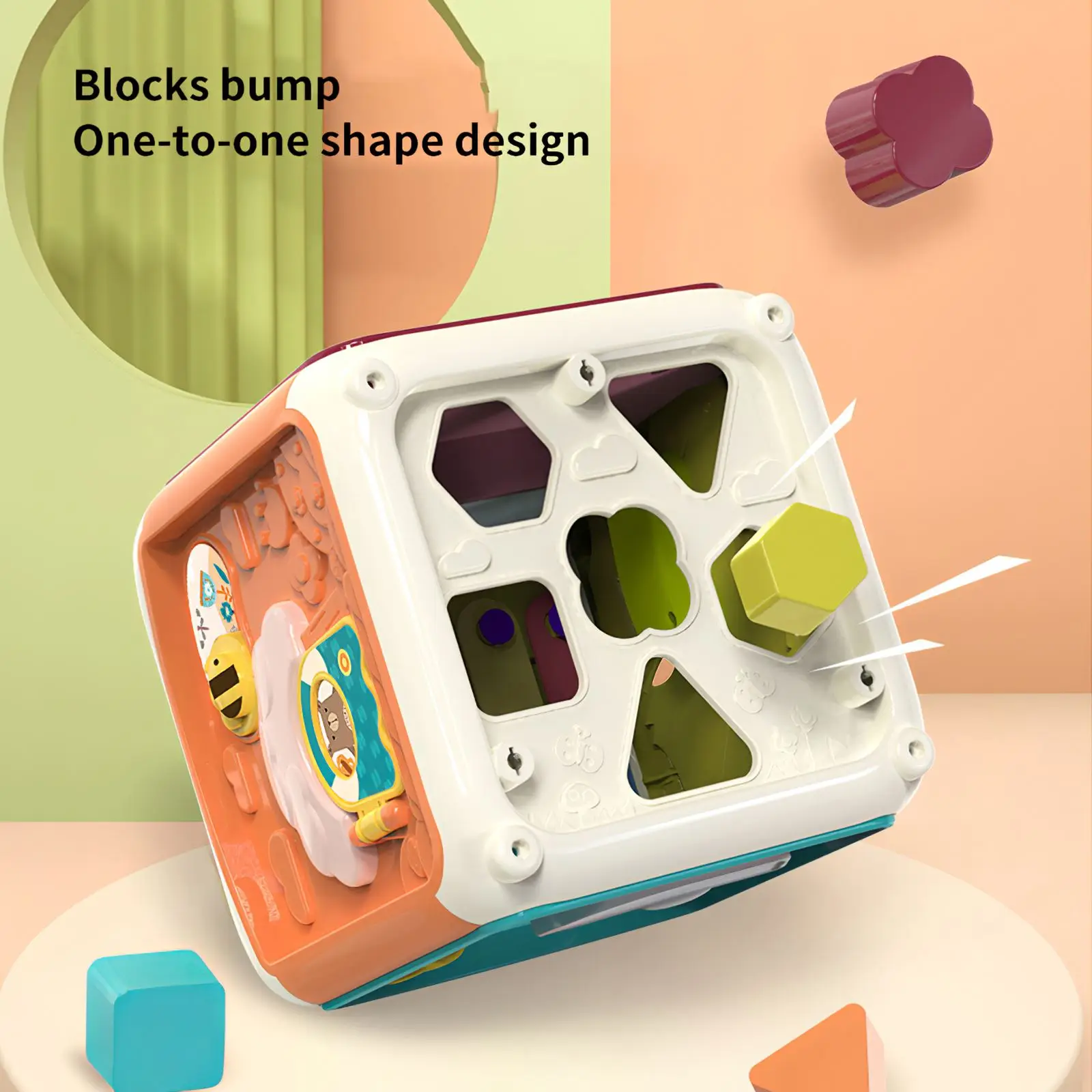 

Early Educational Shape Sorter Musical Toy Baby Activity Cube Toddler Toys Bead Maze Counting Discovery Toys For Kids Learning