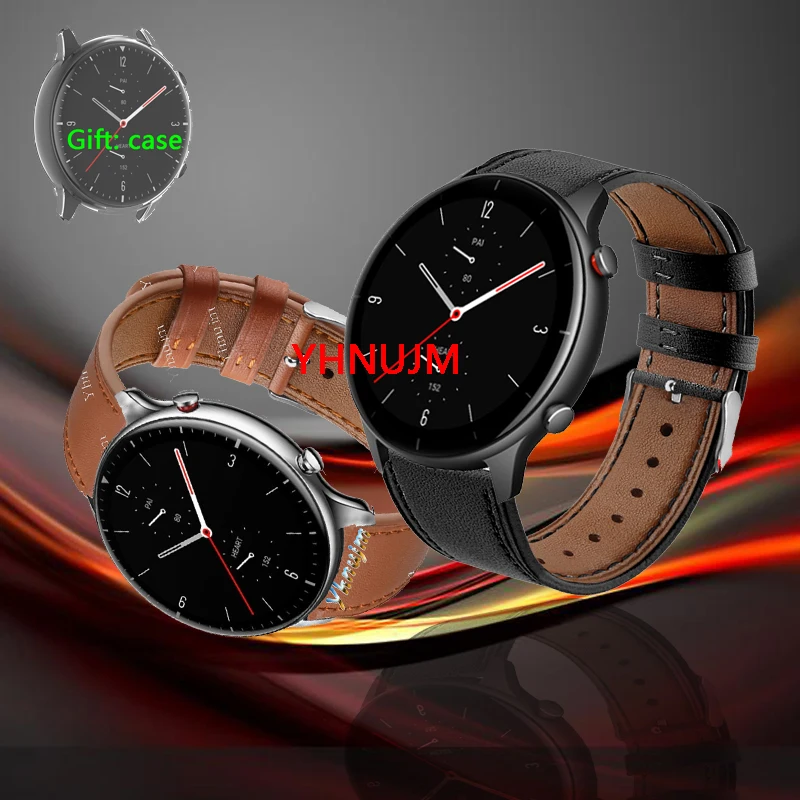 

Huami Amazfit GTR2 Leather Strap Sports Wristband Replacement Strap for Bracelet Strap GTR 2e Watch Protective Case