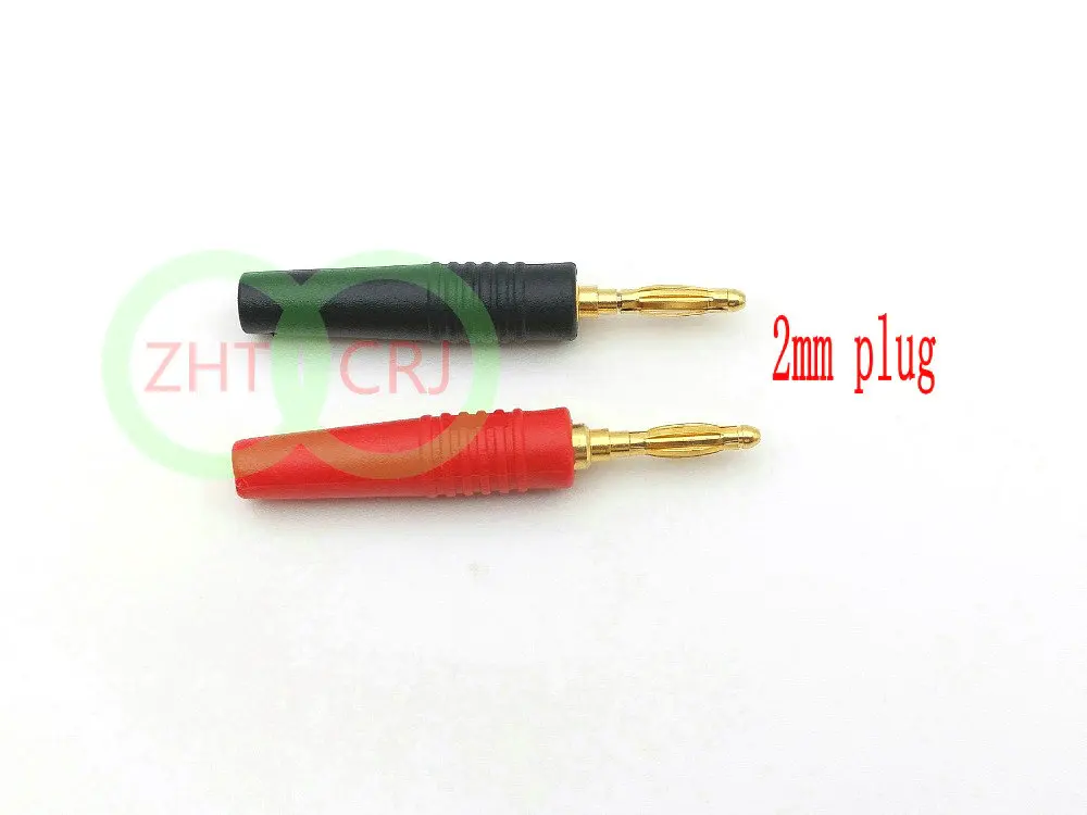 20 шт./100 шт. позолоченные латунные динамики 2 мм/4 мм штекеры типа банан оптовые