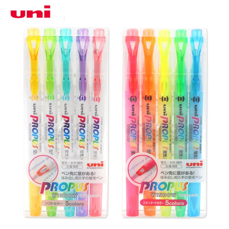 

Uni Highlighter Propus Window Double-Sided Marker - 4.0 mm / 0.6 mm Round/Oblique Student Stationery PUS-102T