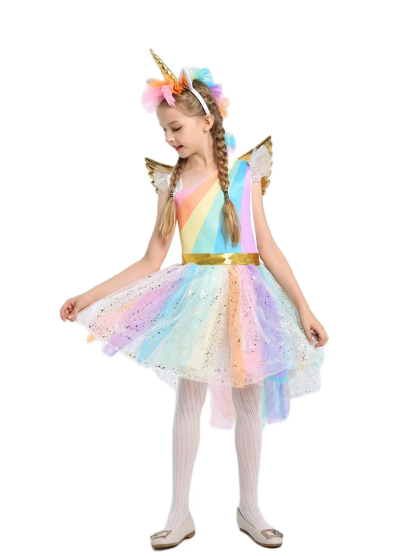 Disney Frozen Fancy Dress for Girls Unicorn Party up Kids Dresses Princess Halloween Carnival Costume Wear | Детская одежда и