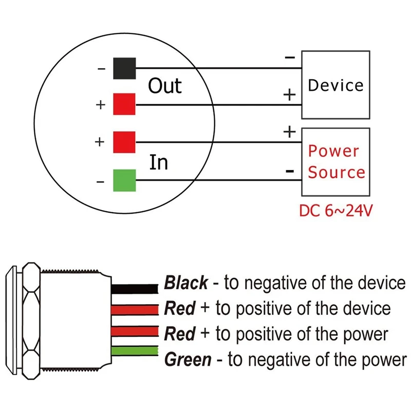 

Press Switch Stepless Dimming Switch, LED on When Device ON, Suitable for 19mm 3/4Inch Mounting Hole