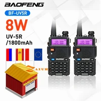 original 8w baofeng uv 5r walkie talkie dual band 136 174mhz 400 520mhz portable bf uv5r two way radio pofung hf transceiver