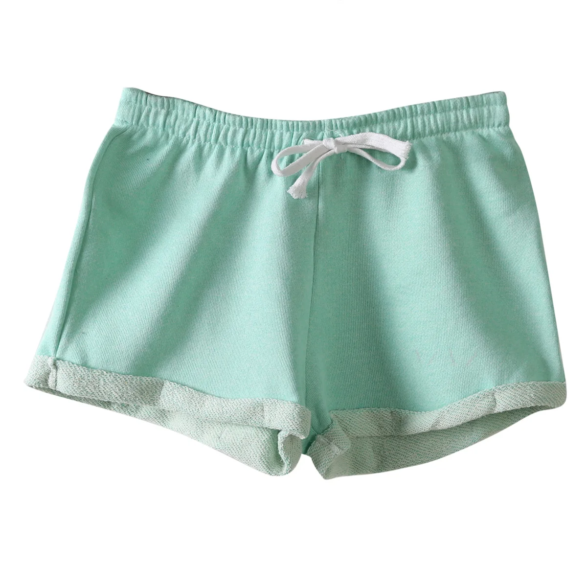 Женские летние спортивные хлопковые шорты для бега с эластичной резинкой на