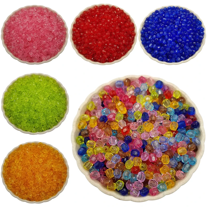 Алмазные акриловые бусины горячей огранки для рукоделия изготовления украшений