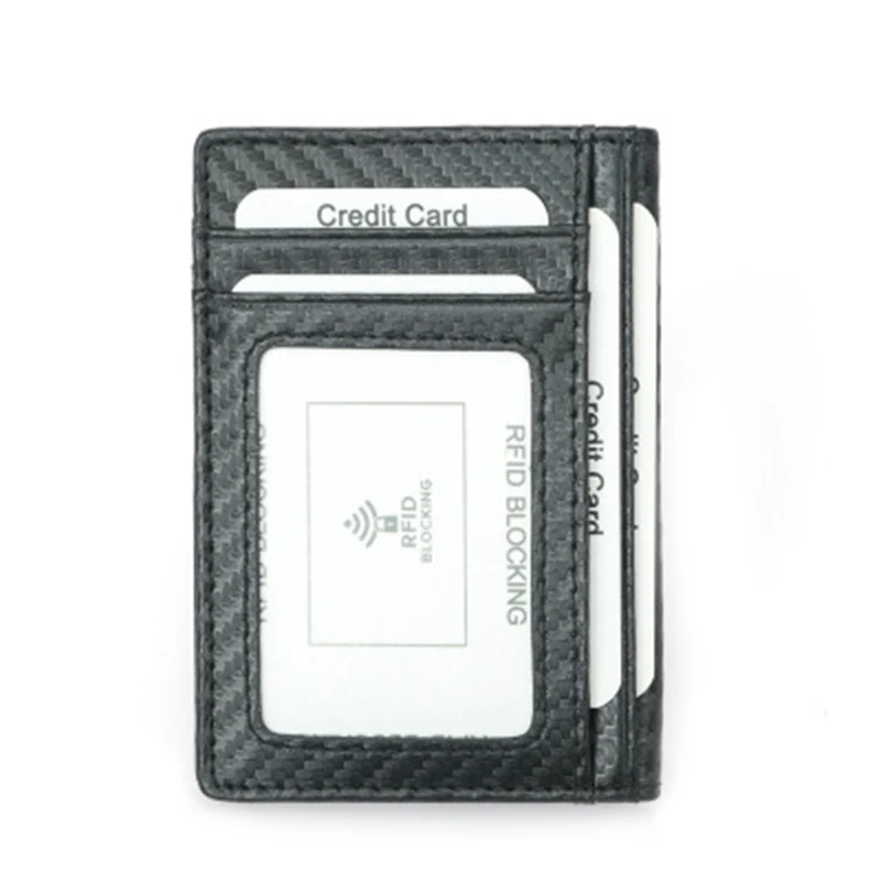 2019 мужской Одноцветный карбоновый волоконный RFID Тонкий Повседневный Держатель