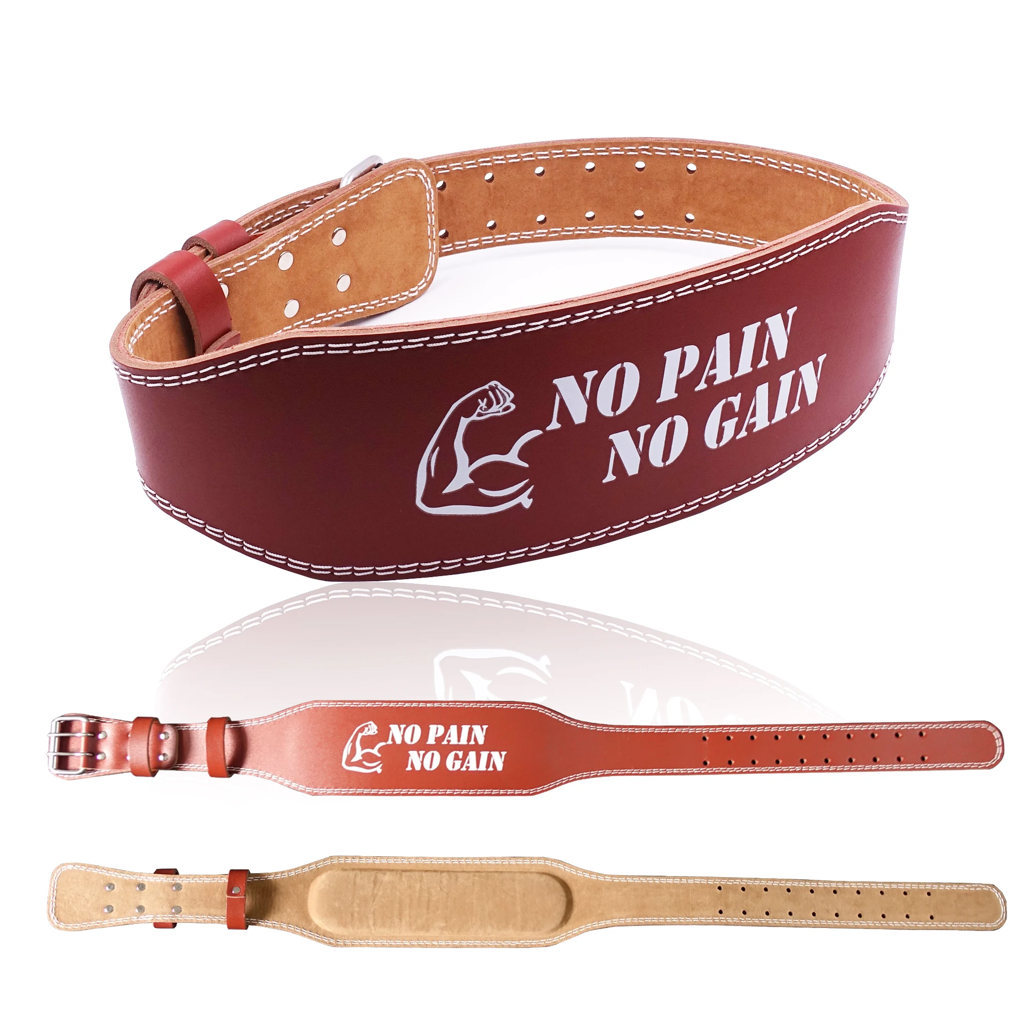 

Back Support Leather Weight Lifting Belt for Gym Powerlifting Squat Deadlift Adjustable Belt 8mm Thick Workout Fitness Equipment