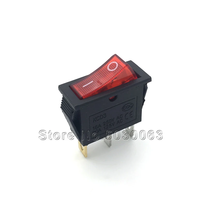 10 шт./лот ультра тонкий рокерный переключатель 3 pin 2 шестерни красный/зеленый с