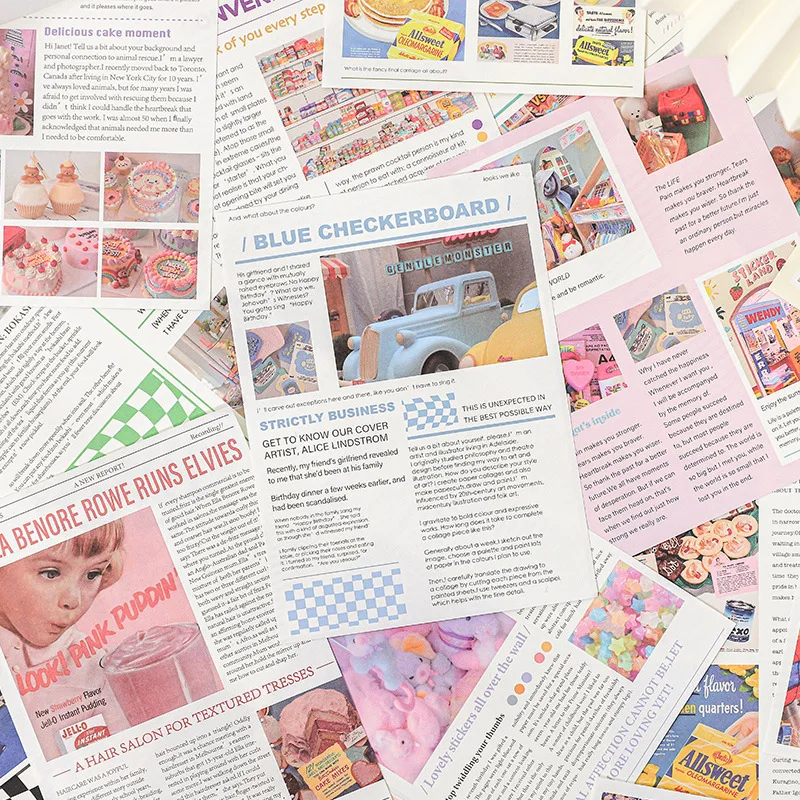 

50 Sheets Girls' Paradise Series Scrapbooking Paper Ins Hand Account Memo Pad Background Paper For Gift DIY Material Paper