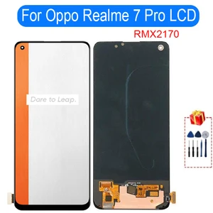 6 4 for oppo realme 7 pro lcd display with frame touch screen digitizer assembly for realme rmx2170 replacement parts free global shipping