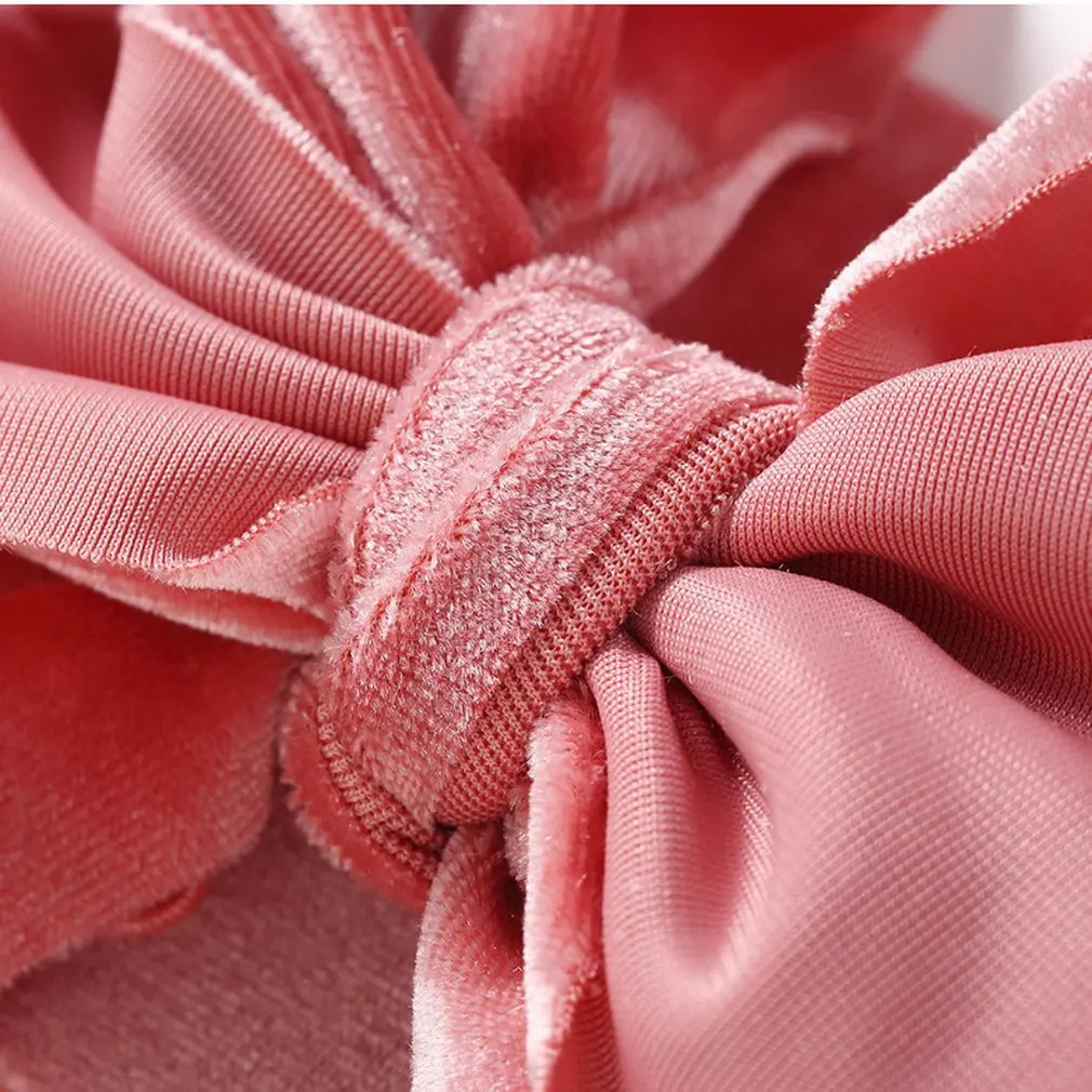 

8 Pcs/Set Children'S Headband With Gold Velvet Bow Velvet Stretch Nylon Stretching Without Deformation Decorations