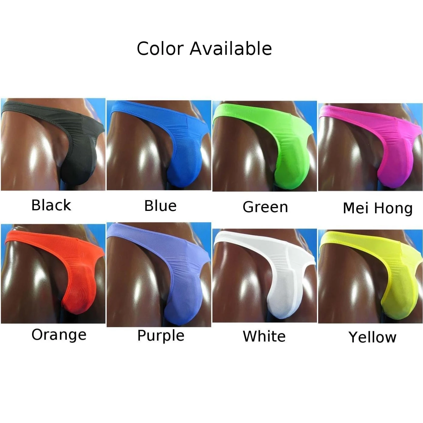 

Men Sexy Ultra-thin Low Waist Solid Color Elastic Underpants Thong T-back Briefs Men Transparent See Through Thong Briefs Linger