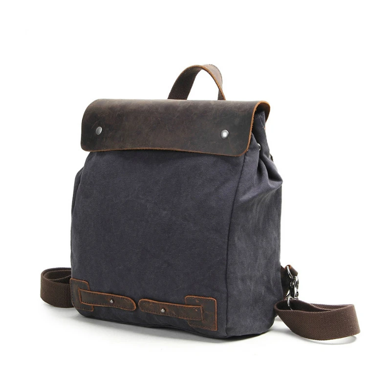 Оригинальный холщовый ретро рюкзак MAKETINA однотонный кожаный чехол на молнии