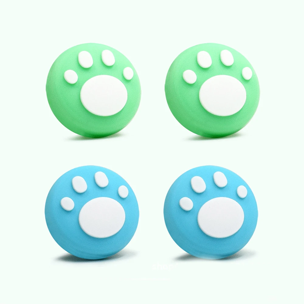 

iBen Cute Cat Paw Thumb Stick Grip For Nintend Switch Lite Cap Joystick Cover Fruit Joy-Con Controller Gamepad Thumbstick Case