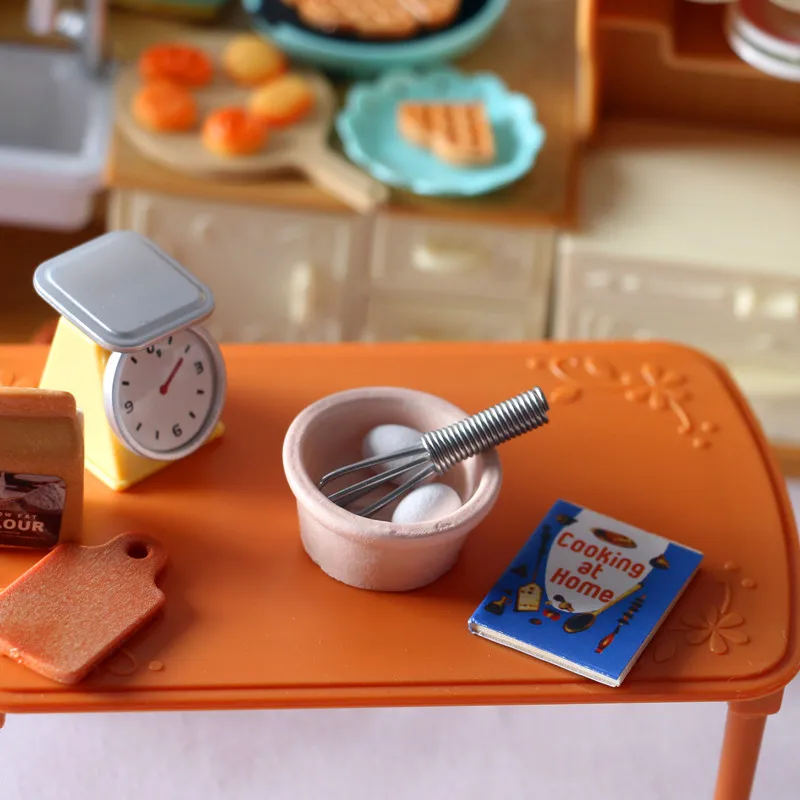 

Doll House Miniature Kitchen Egg Beater Egg Bowl Food Play Model Shooting Props