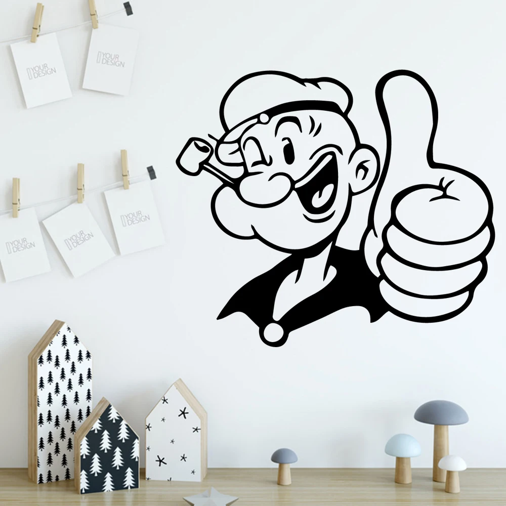 Креативная Настенная Наклейка Popeye съемные настенные наклейки обои сделай сам