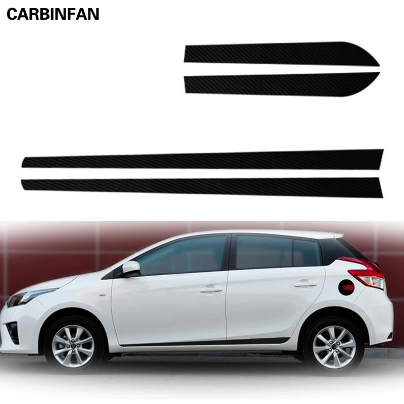 Стайлинг автомобиля наклейка из углеродного волокна на боковую юбку