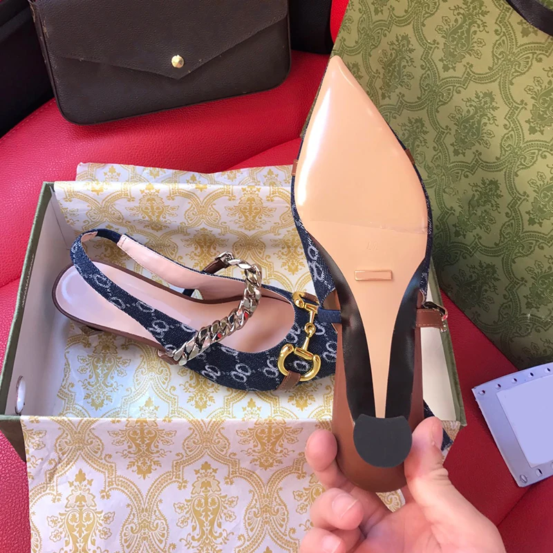 

2021 New summer gladiator sandals women's high heels shoes metal decoration sweet dating shoes office lady shoes Chaussure Femme