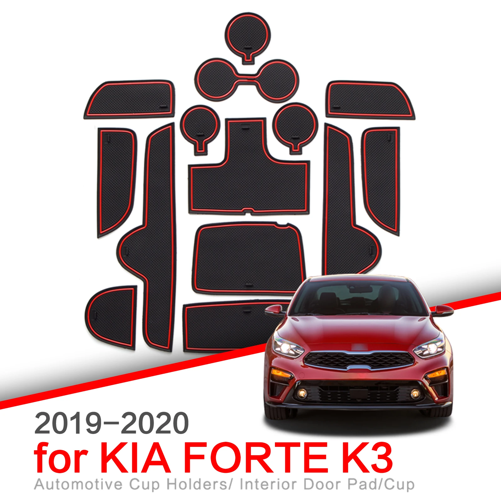 Автомобильный Противоскользящий коврик ZUNDUO для подстаканника KIA Forte K3 Cerato 2019 2020