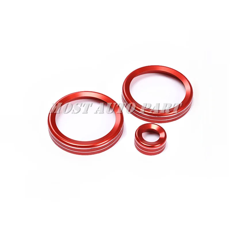 

Inner Console Air Condition Knob Trim Cover For Land Rover Range Rover Velar 2017-2021 Blue/Silver/Red Car Decoration