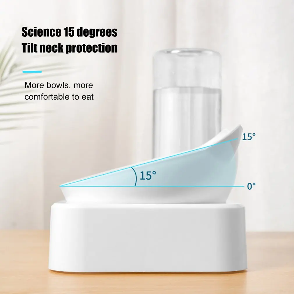 

Cat Double Bowl Cat Bowl Dog Bowl Non-slip Food Bowl With Raised Stand Cat Feeding & Watering Supplies Dog Feeder Pet Supplies