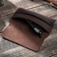 vintage leather eyeglasses storage bag portable carrying case sunglasses protective bag pouch cover