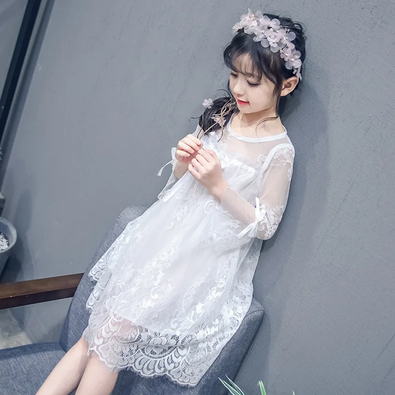 Платья для девочек на вечеринку и свадьбу цветочное Кружевное белое розовое