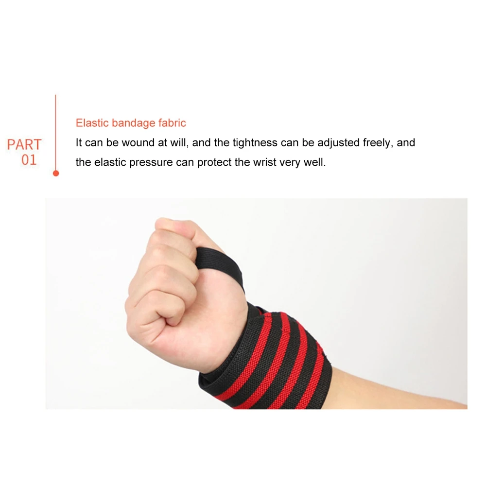 

Adjustable Weight Lifting Wristband Elastic Wrist Wraps Bandages for Powerlifting Breathable Wrist Brace Support for Gym Fitness