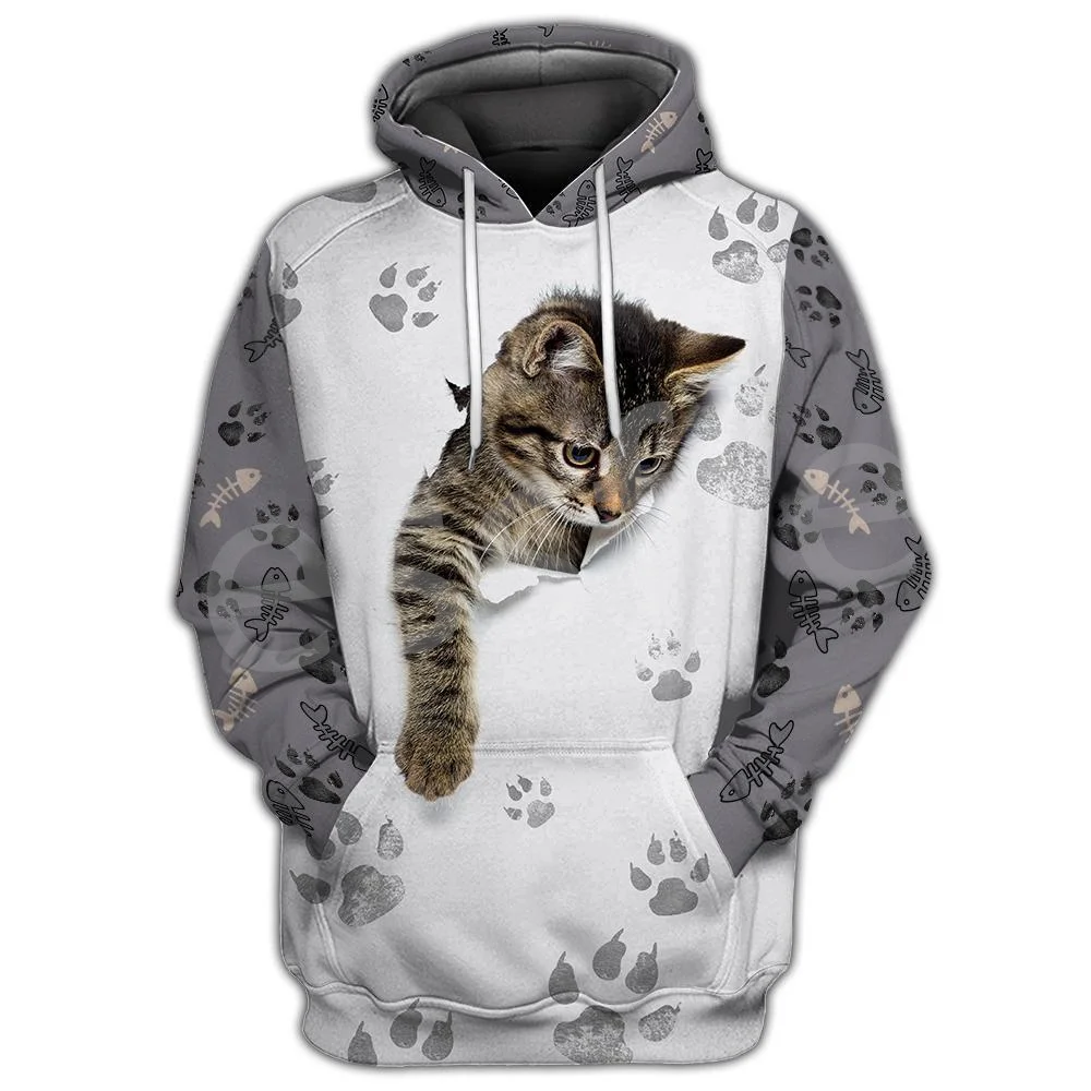 

Tessffel Animal Pet Black Cat Cute Kawaii Tattoo Colorful Harajuku Tracksuit 3DPrint Men/Women Funny Casual Pullover Hoodies A6
