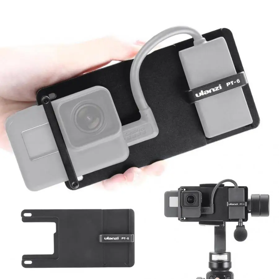 ULANZI PT 6 выключатель Крепежная пластина для GoPro фиксированный кронштейн аудио
