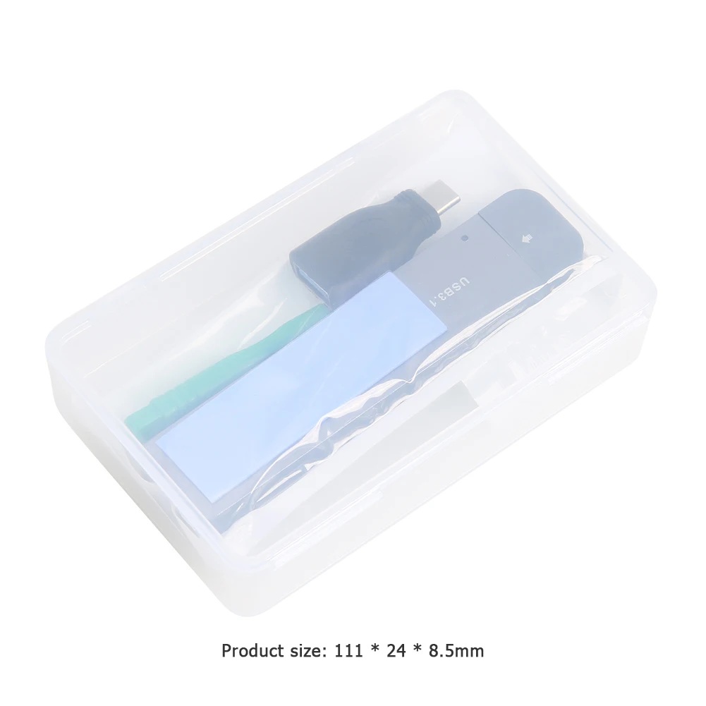 

USB 3.1 to M.2 SSD Mobile Enclosure M.2 NVMe SATA Solid-State Drive Adapter Type C External Box Case Portable SSD Case for PC