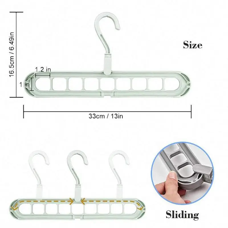 5 шт. многофункциональная складная вешалка с 9 отверстиями|Вешалки и крючки| |