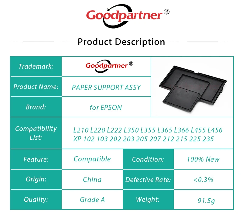 1X 1569308 1620221 поддон для ввода бумаги EPSON L210 L220 L222 L350 L355 L360 L362 L365 L366 L380 L455 L456 L485 L361|opc
