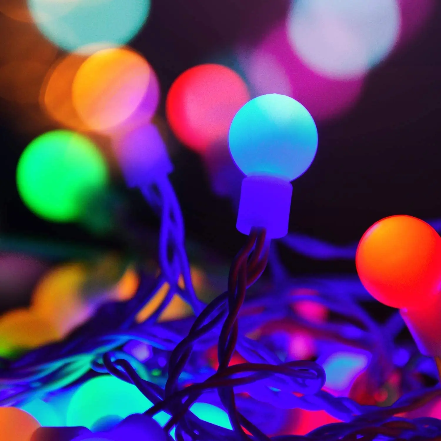 

Led Globe String Christmas Balls New Year 2022 Home Decor Festoon Lights 8 Mode 10M Plug-Operated For Xmas Wedding Decoration