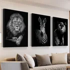 Алмазная живопись 5D сделай сам, вышивка крестиком в виде льва, зебры, леопарда, слона, тигра, мозаика для декора гостиной