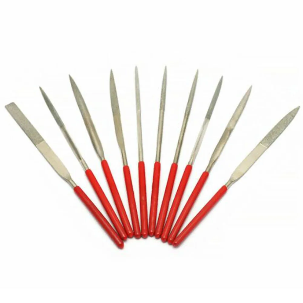 

10pcs Guitar File Fret Pickguard Nut Saddle Slot Grinding File Set Luthier Repair Fingertips And Piano Pillow Silk Polishing