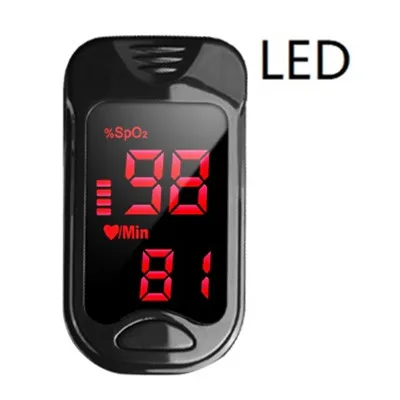 LED black Пальцевой Пульсоксиметр De Dedo Pulso Oximetro домашний семейный Пульс оксиметр Pulsioximetro пальцевой Пульсоксиметр CE светодиодный O светодиодный - Цвет: LED black