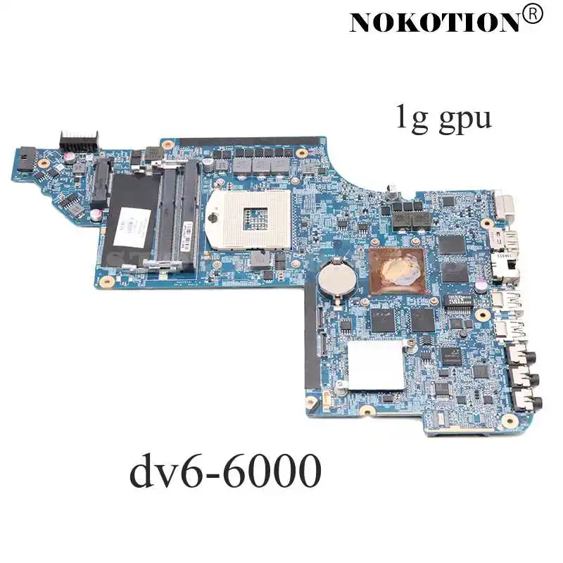 NOKOTION материнская плата для ноутбука HP Pavilion DV6 DV6-6000 705188-001 641489-001 HM65 DDR3 1GB |