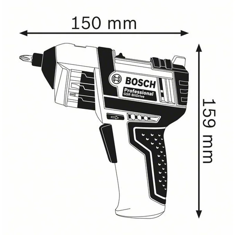 BOSCH GSR BitDrive револьвер отвертка 1.5A USB перезаряжаемая электрическая дрель с 12